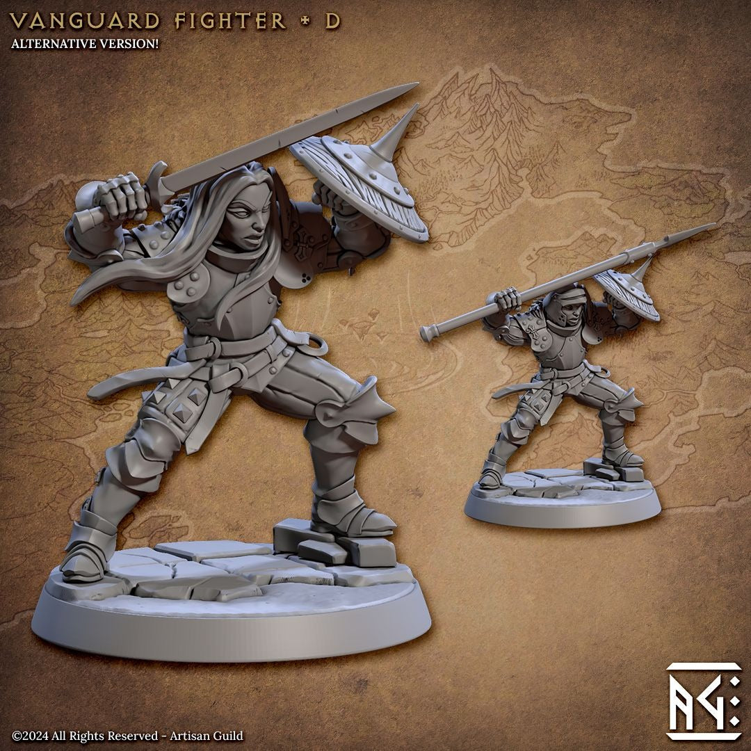 Vanguard Fighters - Vanguard Fighters Guild - 3d Printed Miniature sculpted by Artisan Guild