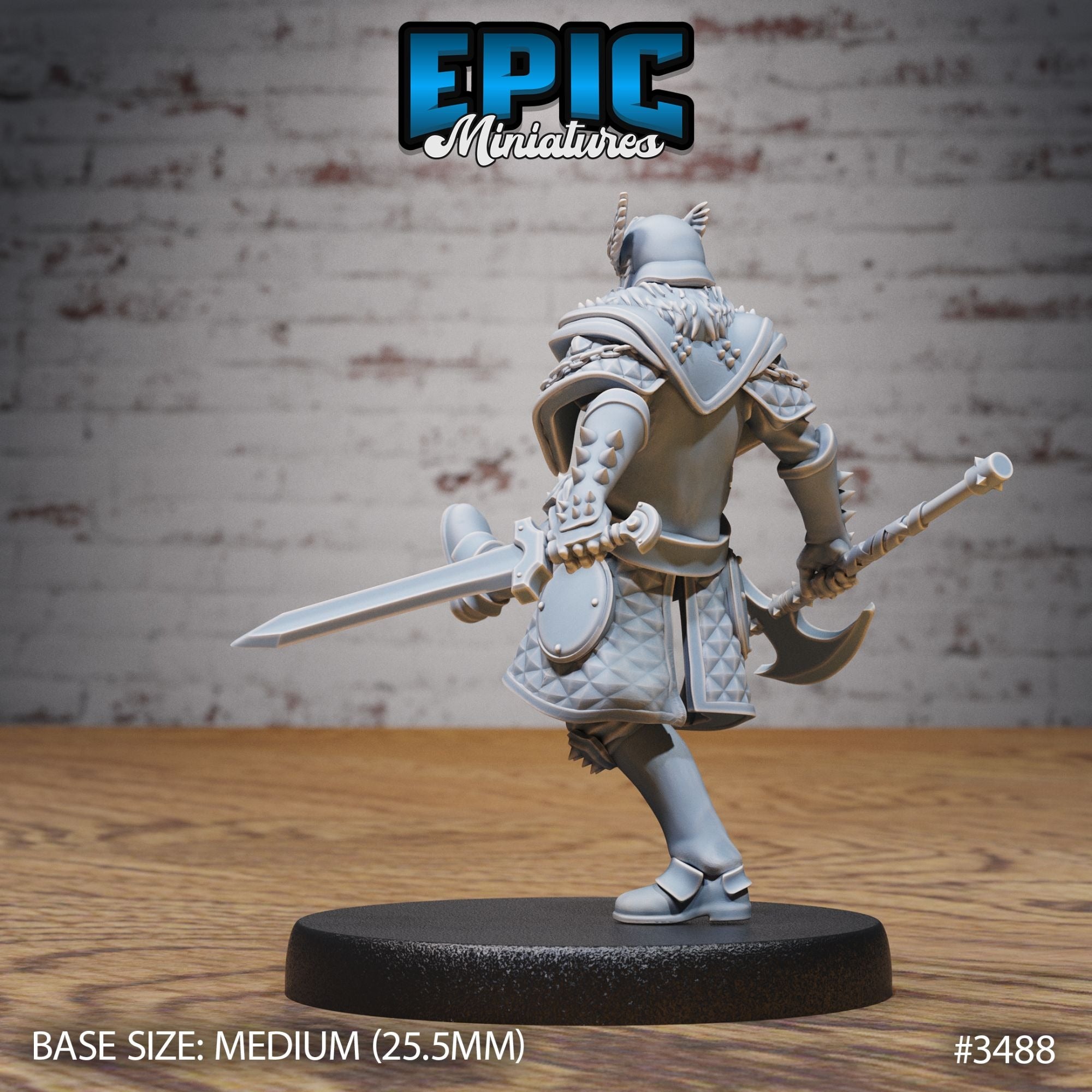 Knight Sir Rollant - 3d Printed by Epic Miniatures