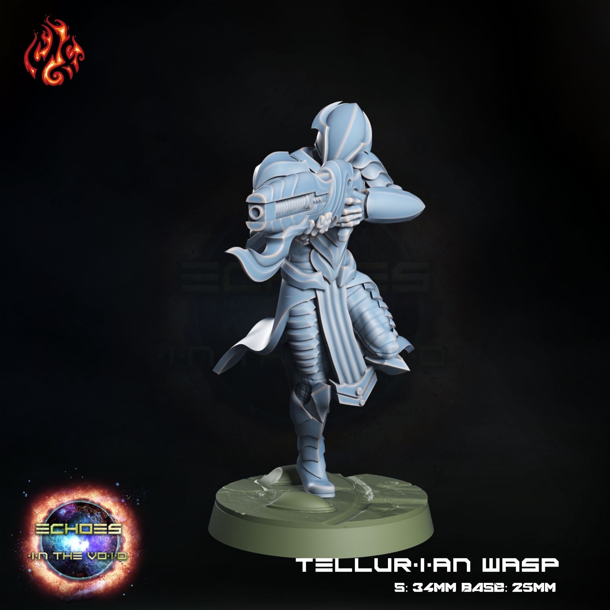 Tellurian Wasps - 3d Printed Miniature by Crippled God Foundry