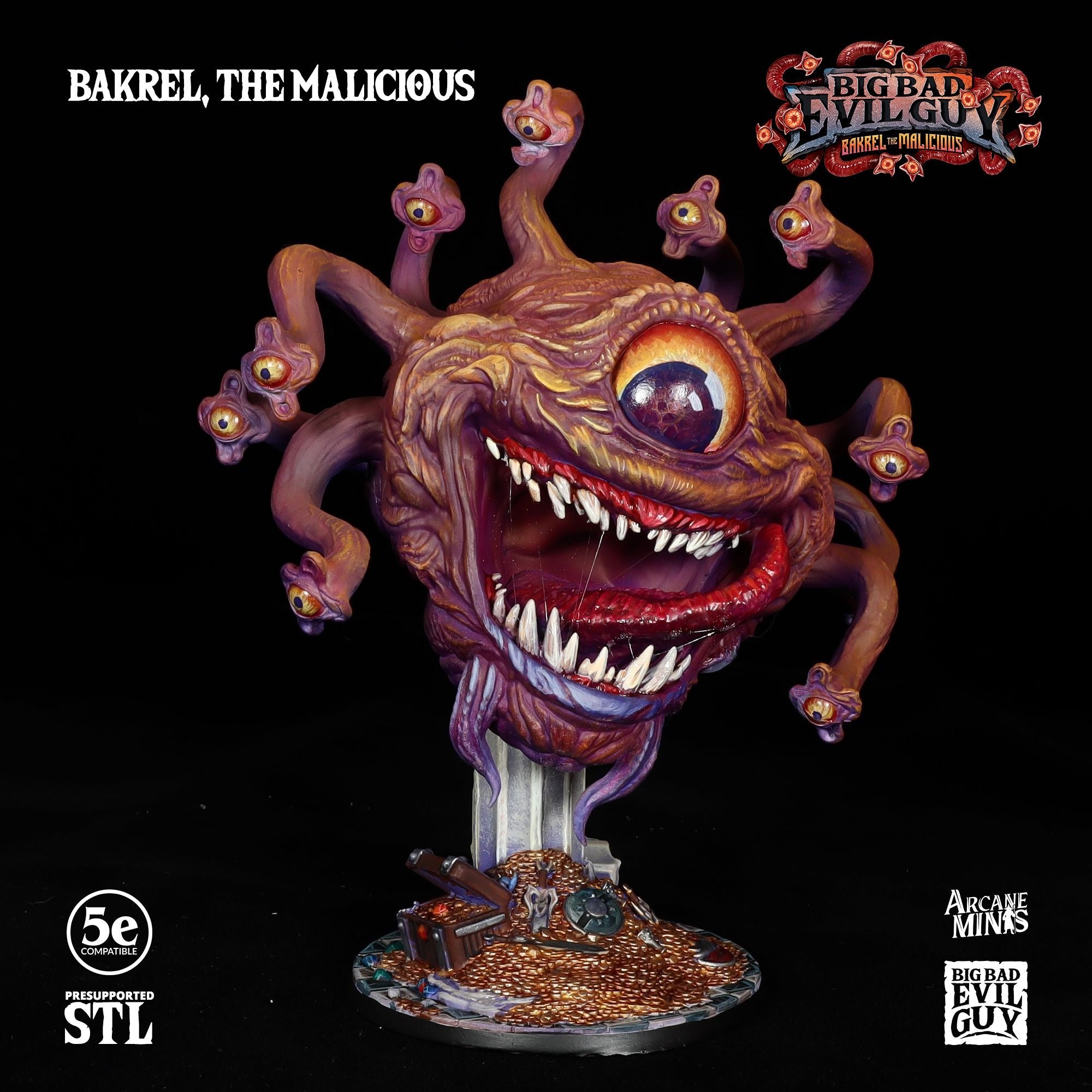 Bakrel the Malicious - 3d Printed Miniature by Big Bad Evil Guys