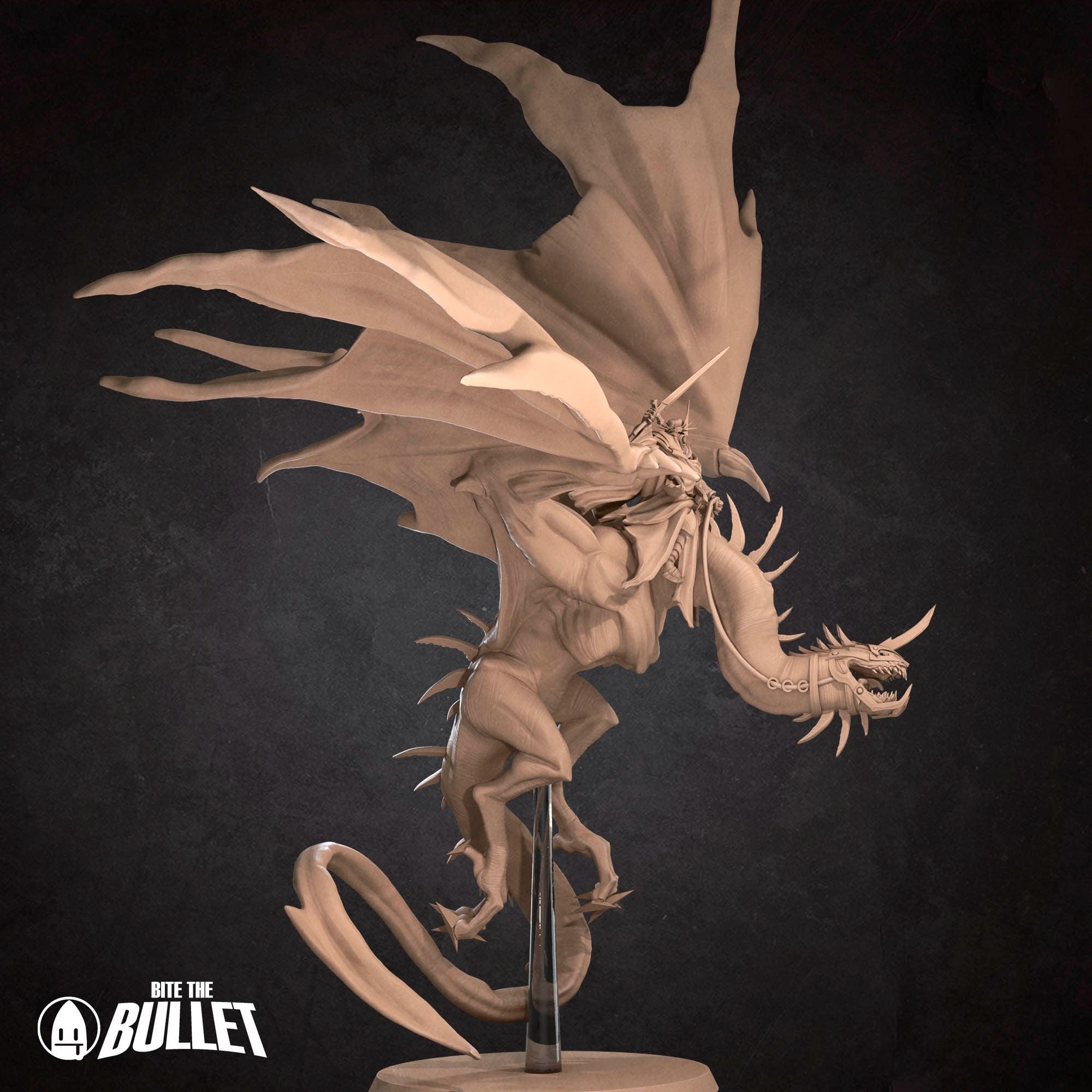 Witch King (Mounted) - Bullet Rings: Evil- 3d Printed Miniature sculpted by Bite the Bullet