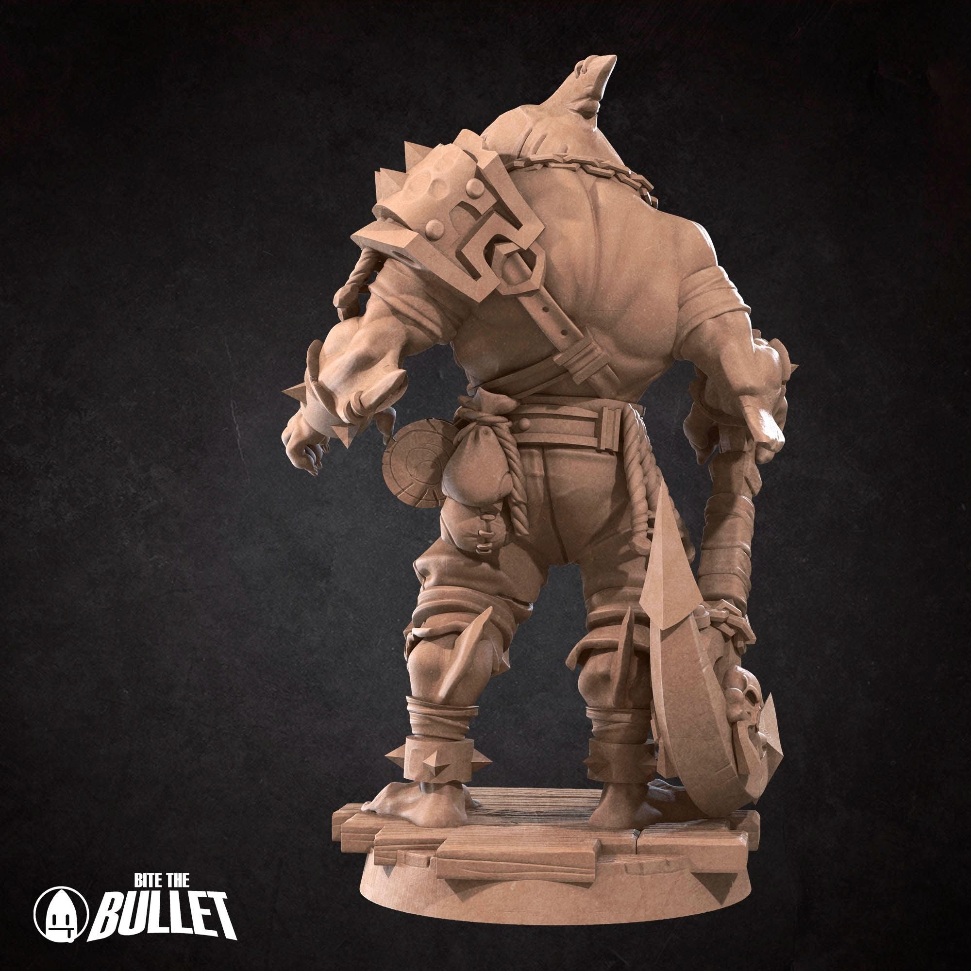 Sharkfolk Bandit Boss - 3d Printed Miniature by Bite the Bullet