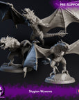 Stygian Wyverns - Stygian Scalebound - 3d Printed Miniature by Blackcrest Miniatures