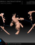 Rabbit Shinobi - Bushido Usagi - 3d Printed Miniature by Blue Wyvern