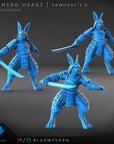 Rabbit Samurai - Bushido Usagi - 3d Printed Miniature by Blue Wyvern