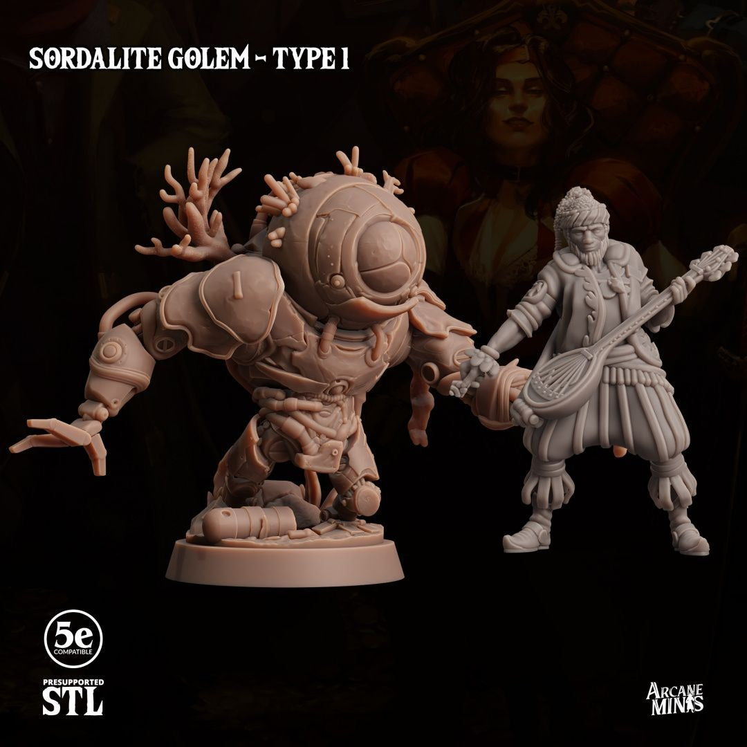 Sordalite Golem - 3d Printed Miniature by Arcane Minis