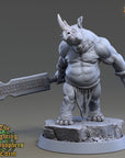 Proclus Stubb - Fighting Philosophers of Corm (Rhinofolk) - 3d Printed Miniature sculpted by Daybreak Miniatures