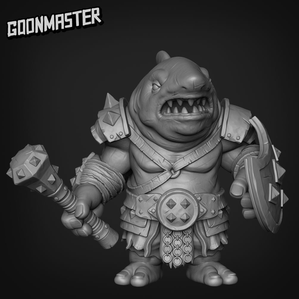 Shark Berzerkers - 3d Printed Miniature Sculpted by Goon Master Games