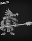 Crocodile Warrior with Spear - 3d Printed Miniature by Goon Master Games