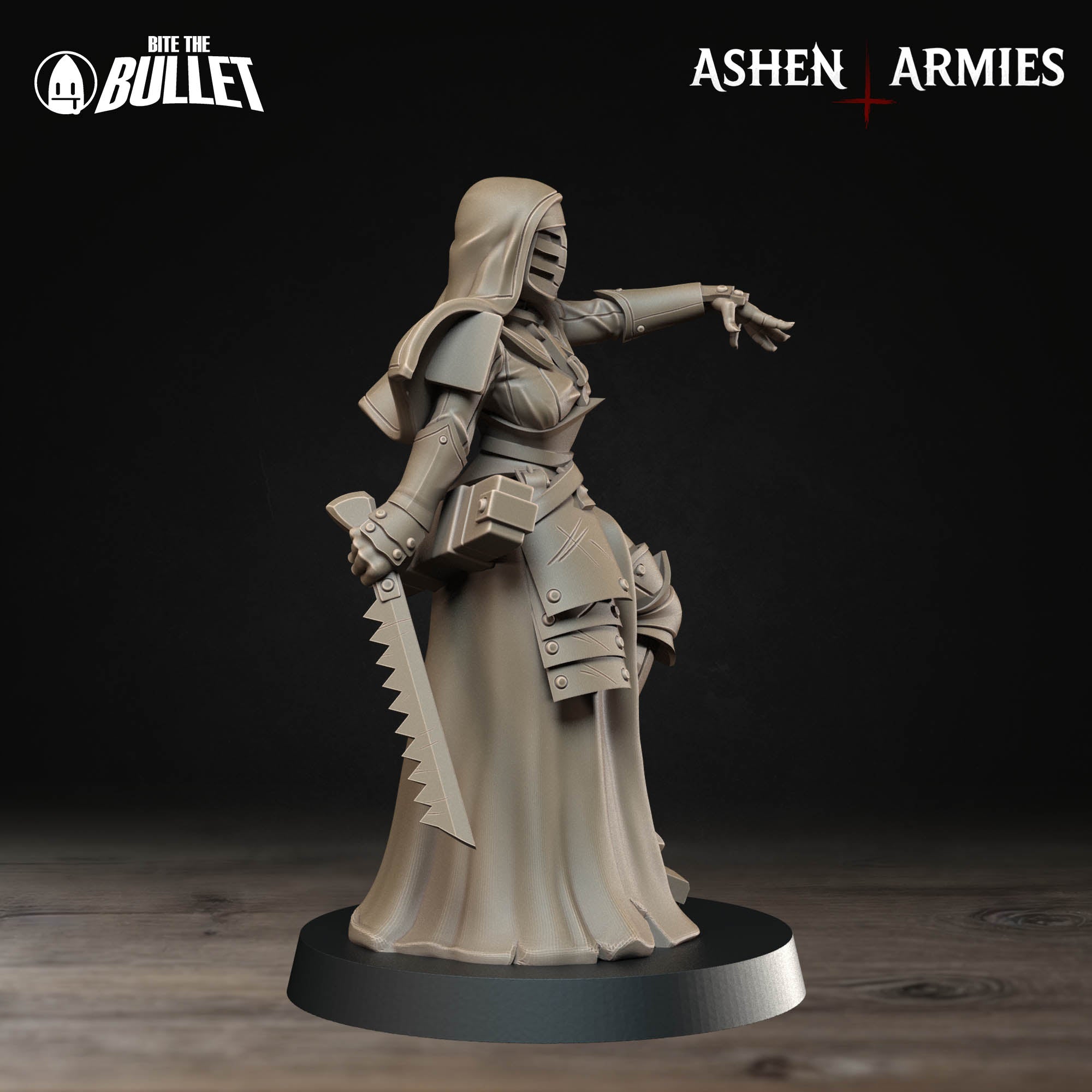 a statue of a woman with a gun