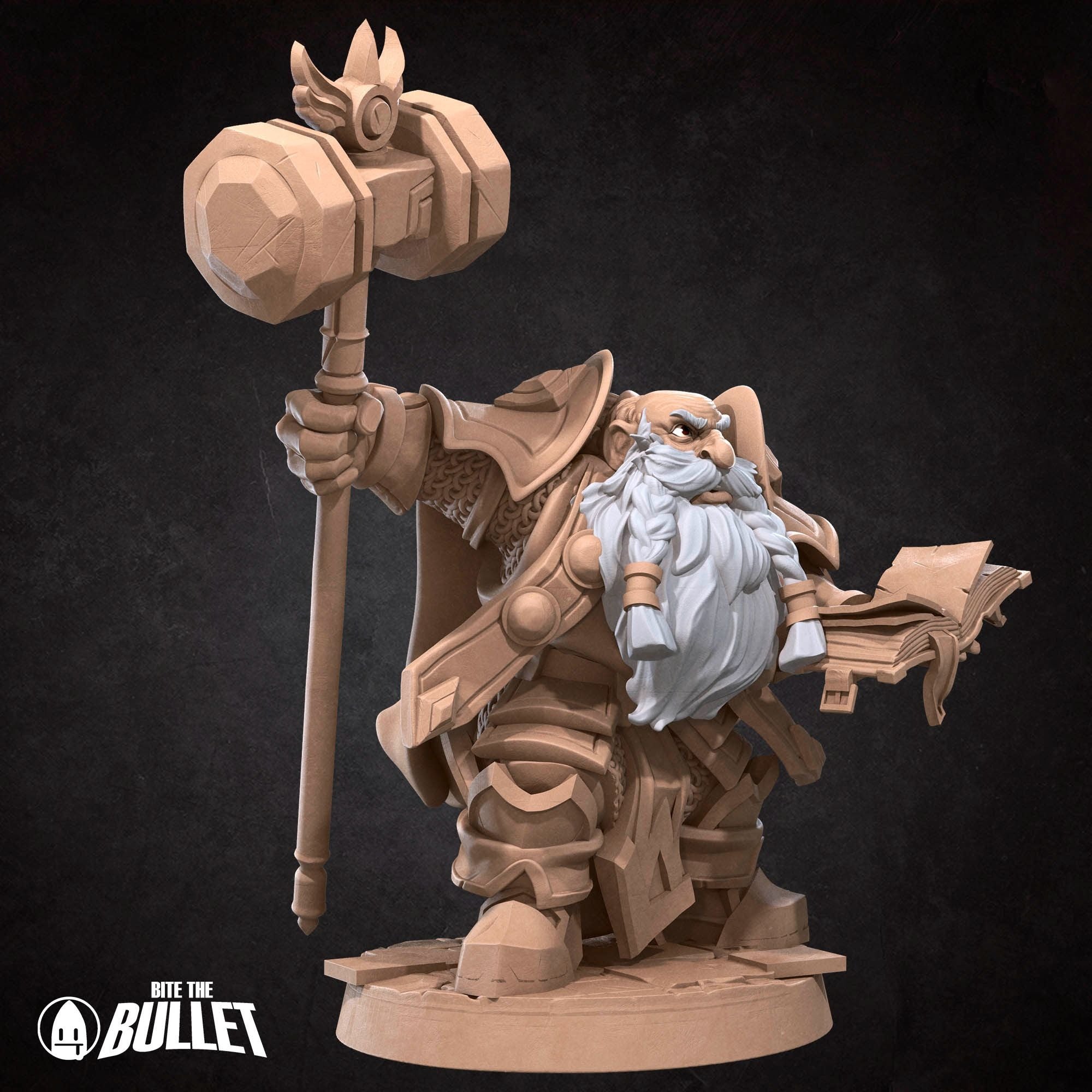 Dwarf High Priest - 3d Printed Miniature by Bite the Bullet