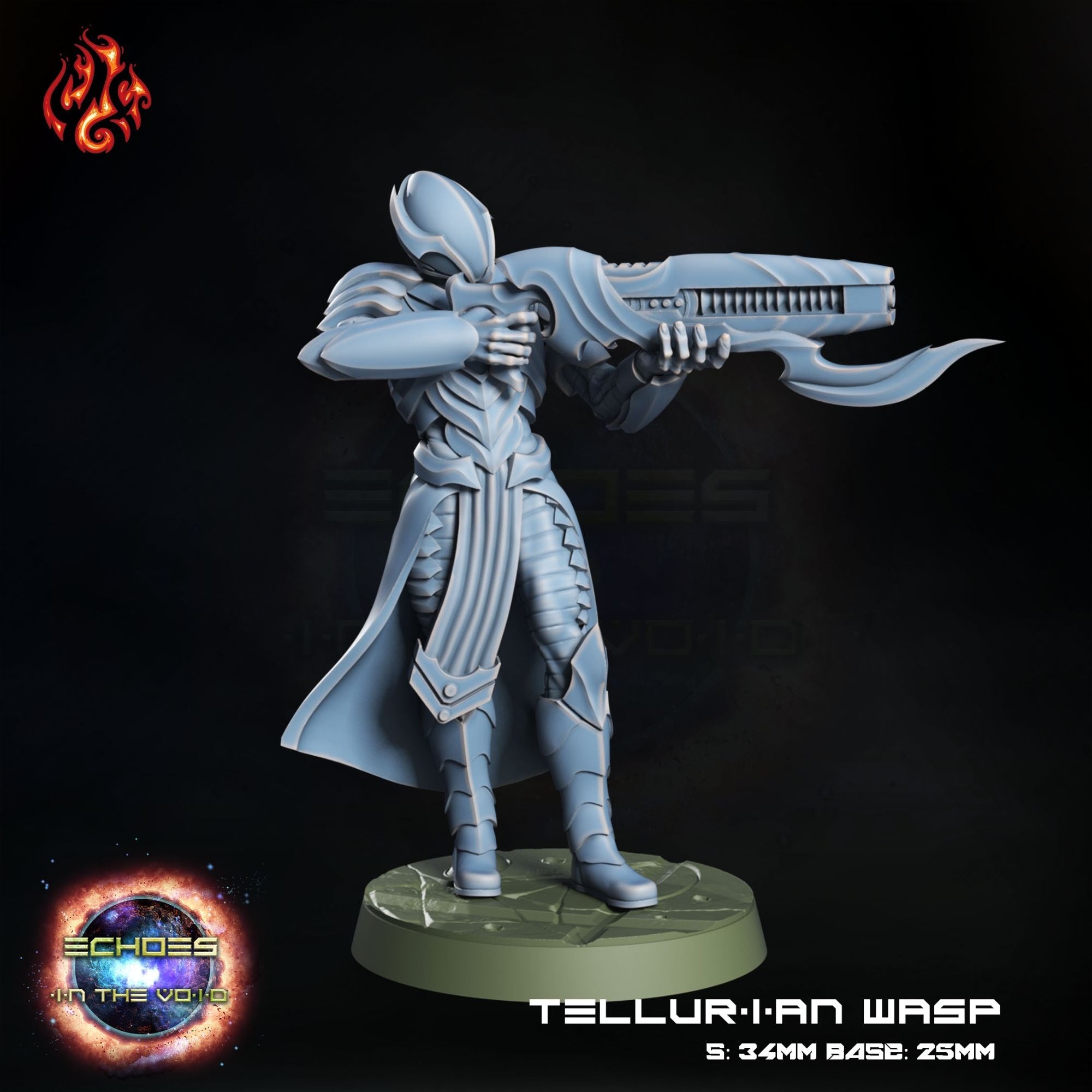 Tellurian Wasps - 3d Printed Miniature by Crippled God Foundry