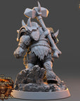 Brakthar Deathbringer - Ironmane Minotaurs of Emberhold - 3d Printed Miniature sculpted by Daybreak Miniatures