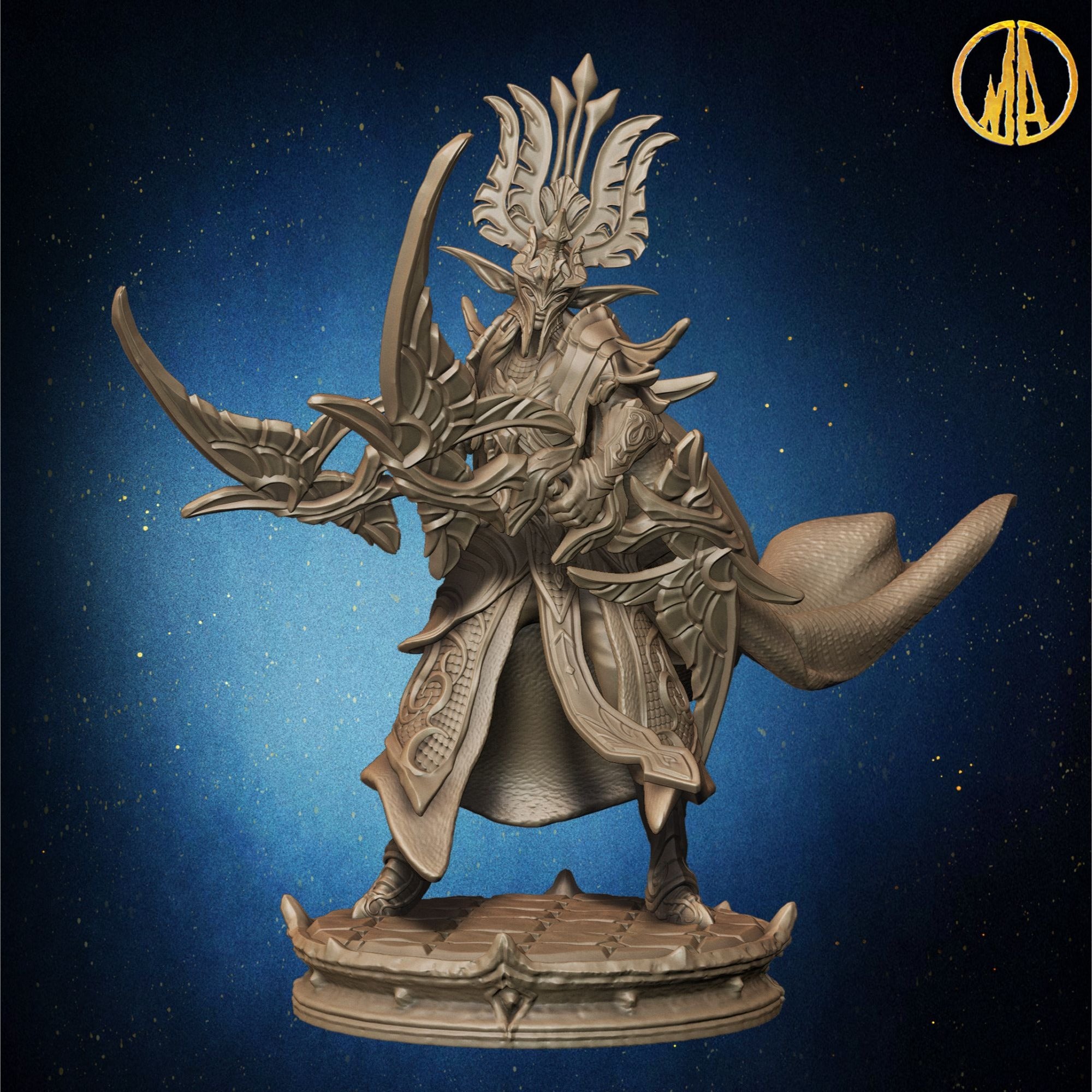 Dark Crystal Commandos - Army of Darkness: Dark Elves - 3d Printed Miniature Sculpted by Monolith Arts