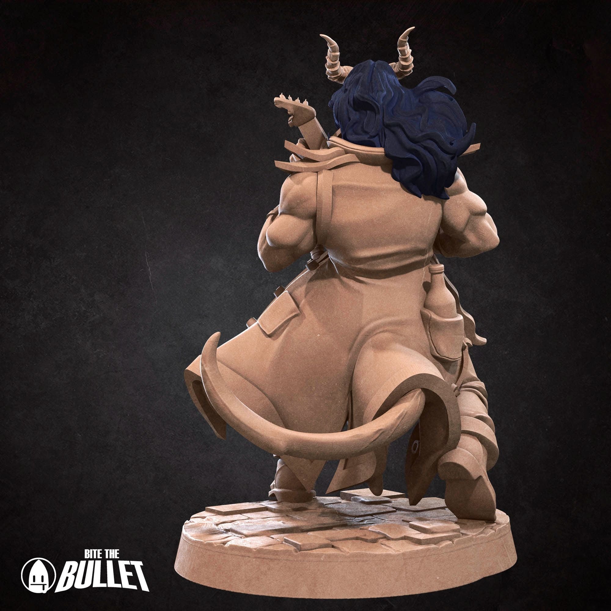 Tiefling Bard (Male) - 3d Printed Miniature by Bite the Bullet