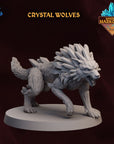 Crystal Wolves - 3d Printed Miniature Sculpted by Wishgate Studios