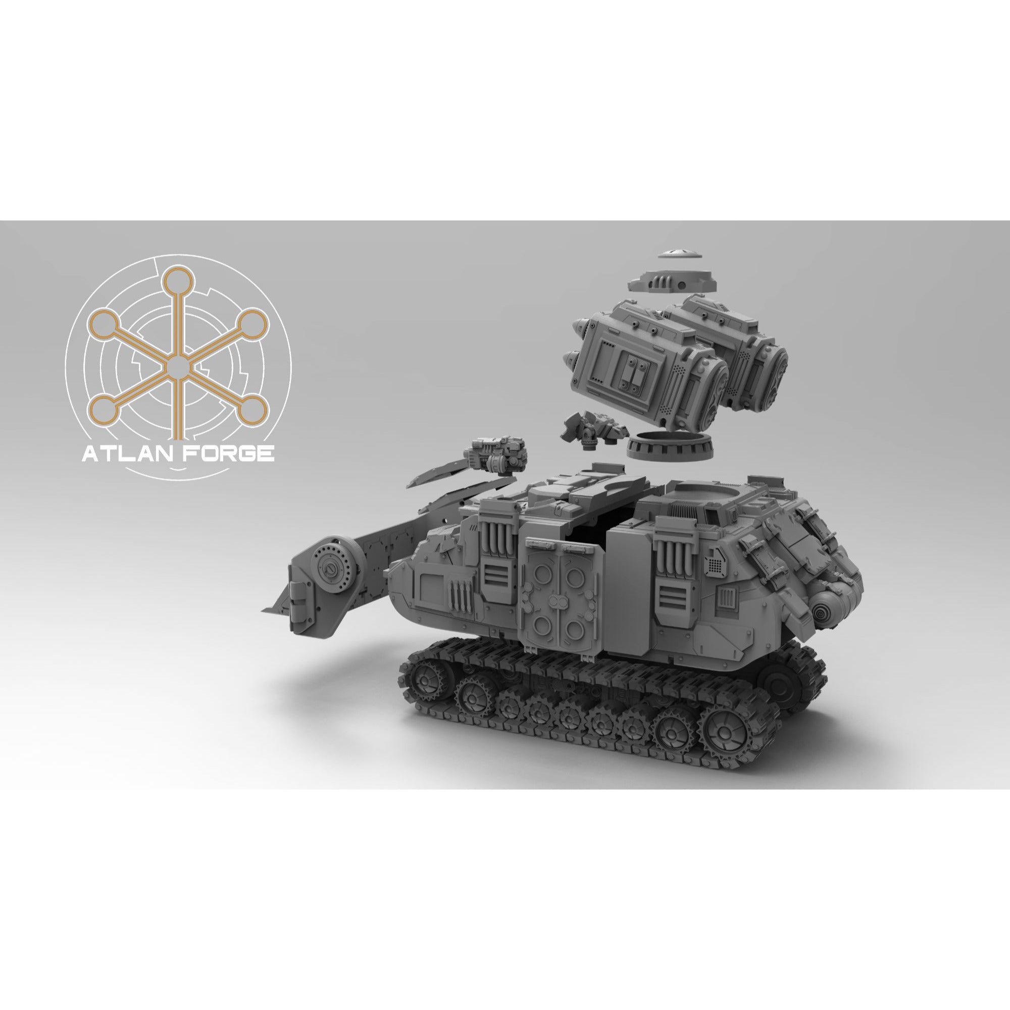 Arctodus Battle Tank - Model Modular Unit 3d Printed Sculpted by Atlan Forge