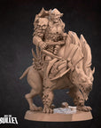 Orc Warg Rider Lieutenant - Bullet Rings: Evil- 3d Printed Miniature sculpted by Bite the Bullet