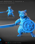 Rakun Troopers - Scrap Rakuns - 3d Printed Miniature by Blue Wyvern