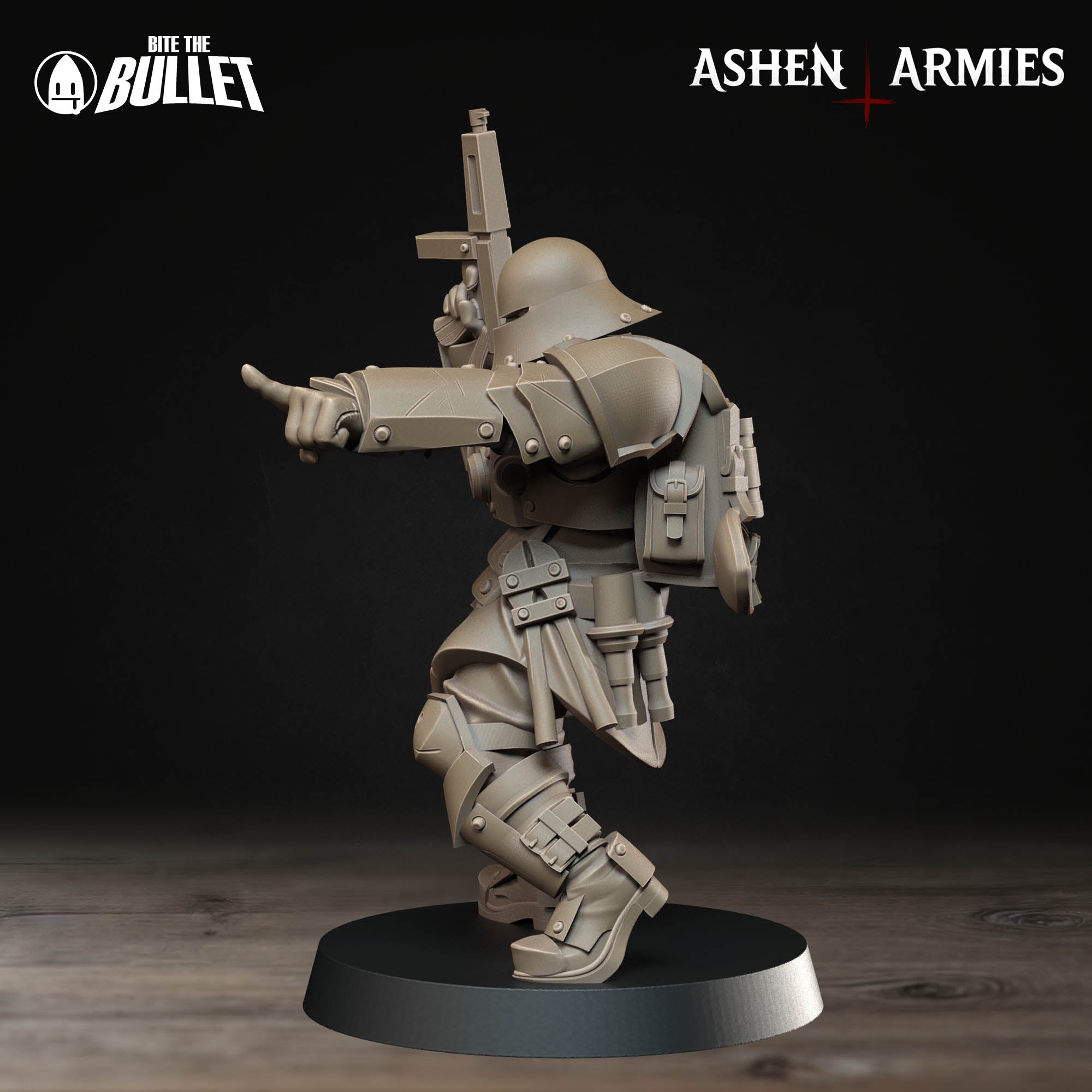 a statue of a soldier with a gun