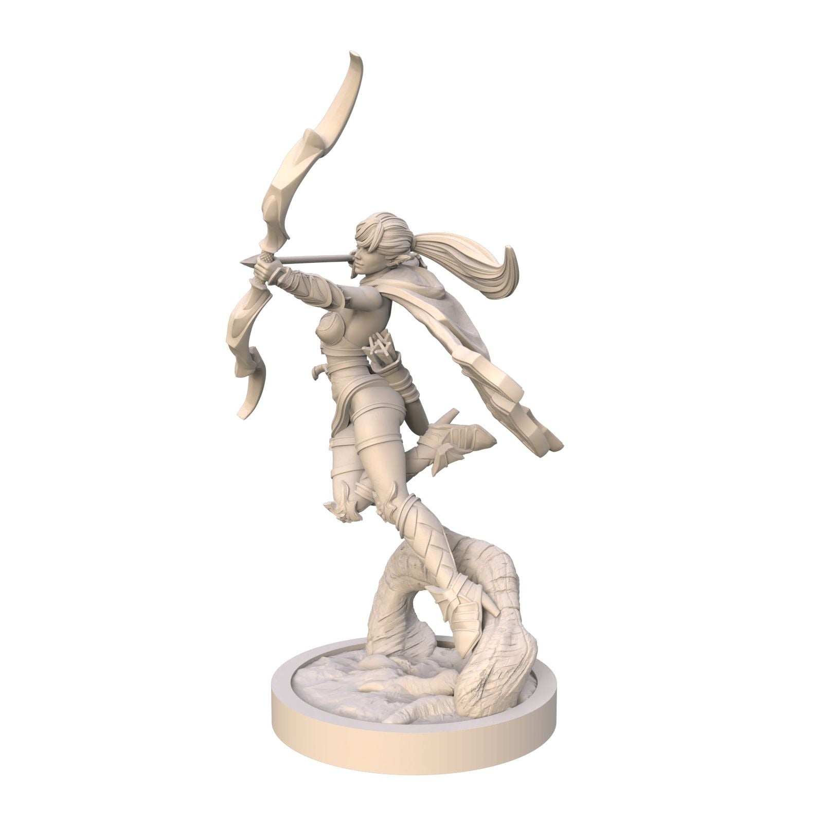 Archer Azura, the Talon Wind - 3d Printed Miniature Sculpted by RKS3D