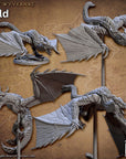 Vanguard Wyvern Riders - Vanguard Fighters Guild - 3d Printed Miniature sculpted by Artisan Guild