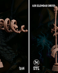 two figurines of characters from the video game "Air ELEMULAR DRUID". The figurines are labeled with the letters "A" and "B" to indicate their respective positions in the collection.