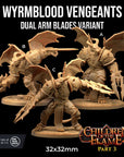 Wyrmblood Vengeants - Children of the Flame - 3d Printed Miniature by Dragon Trappers Lodge