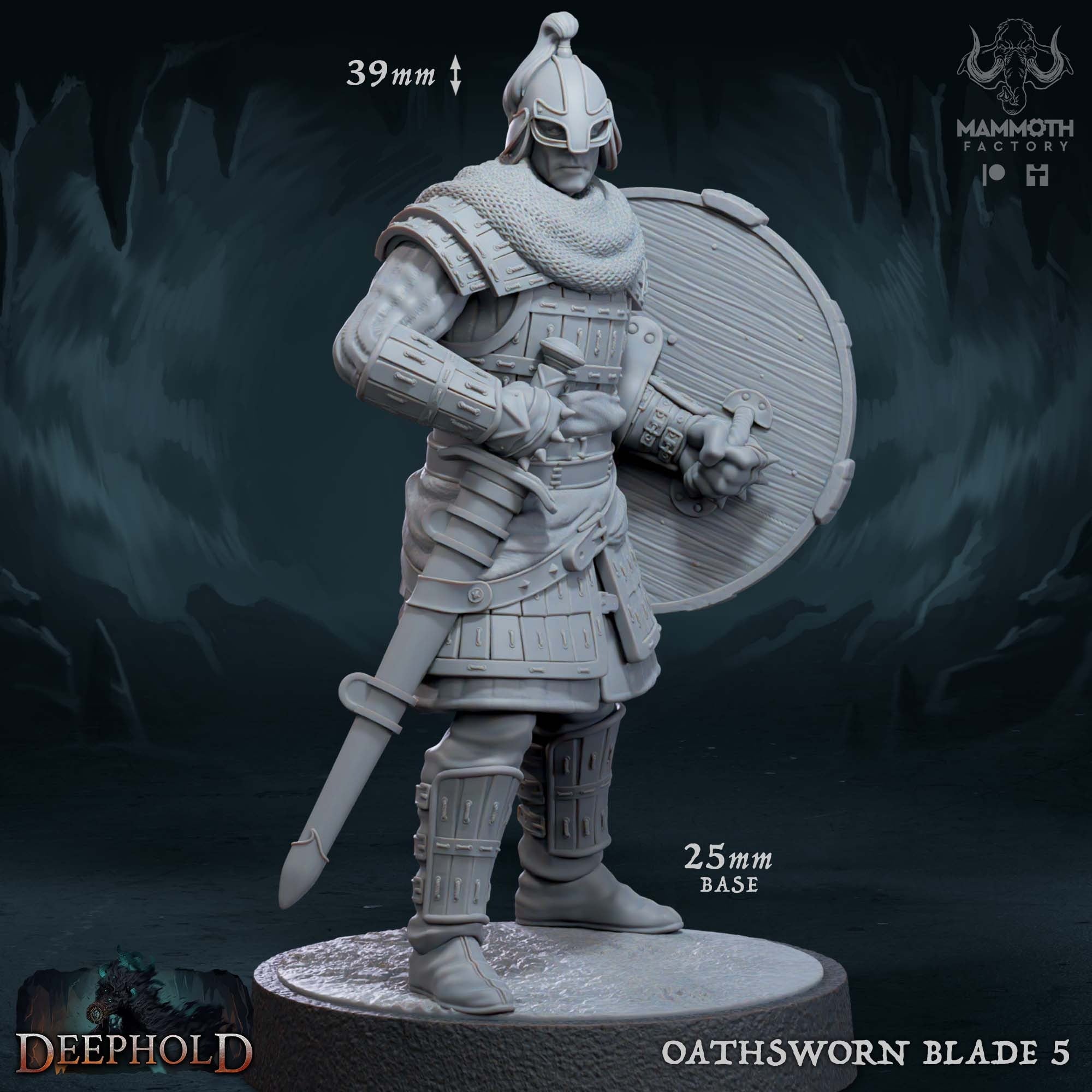 Oathsworn Blade - 3d Printed Miniature by Mammoth Factory