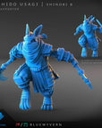 Rabbit Shinobi - Bushido Usagi - 3d Printed Miniature by Blue Wyvern