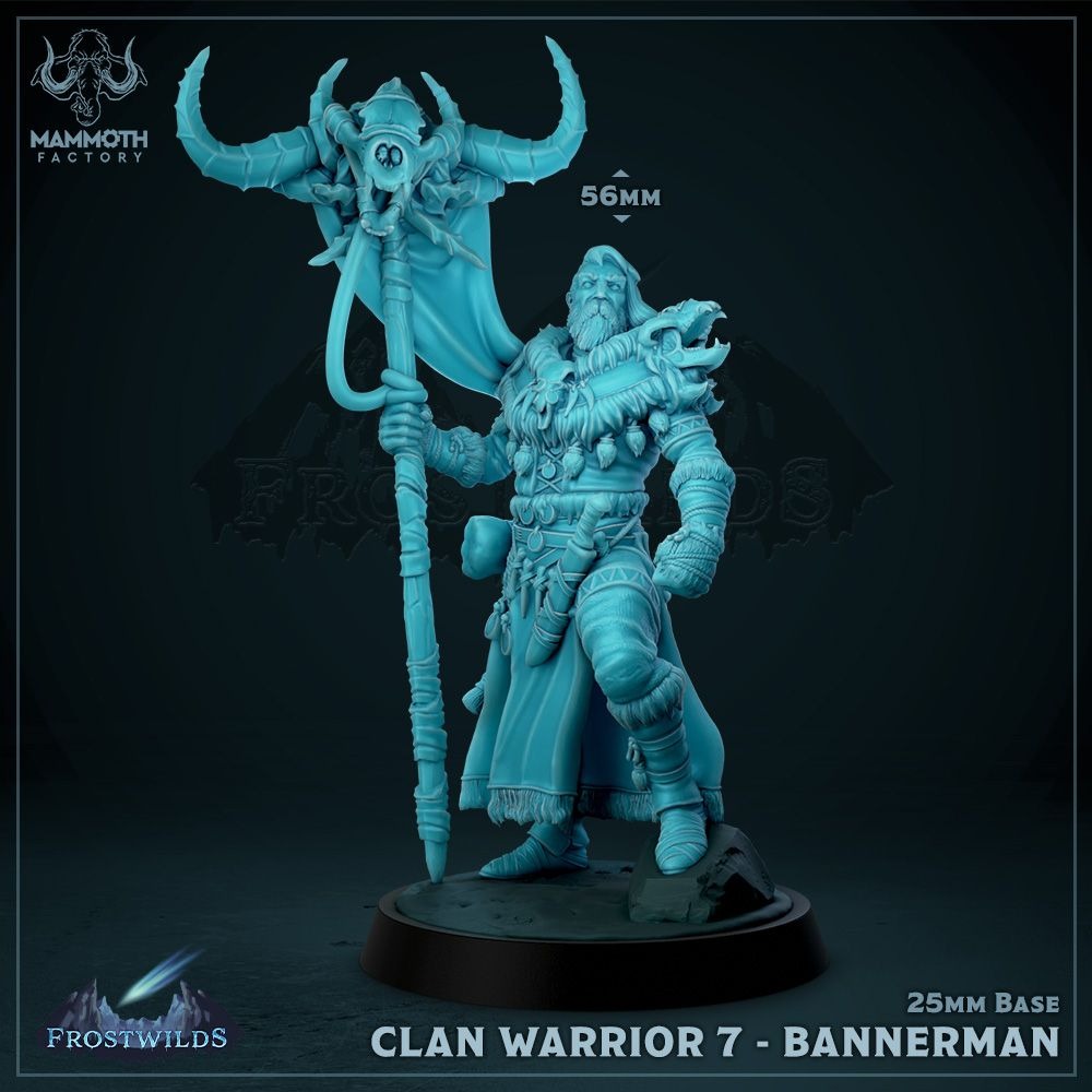 Clan Warrior - 3d Printed Miniature by Mammoth Factory