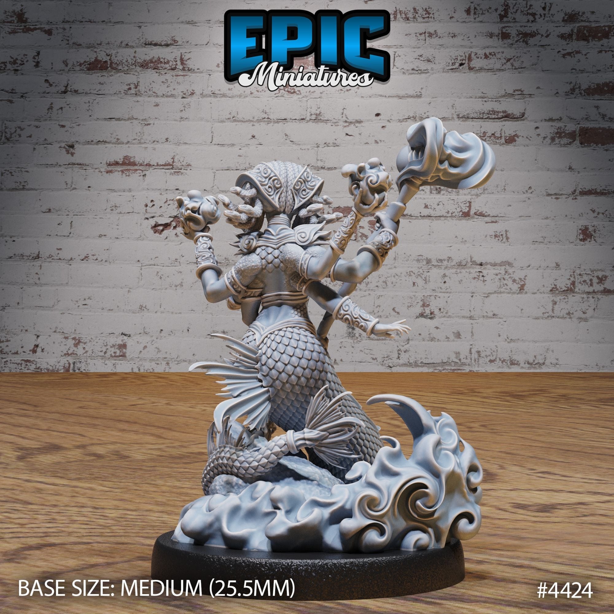 Naga Queen - 3d Printed Miniature Sculpted by Epic Miniatures