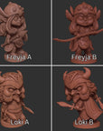 Chibi Nordic Gods - 3d Printed Miniature Sculpted by Limelight Studio