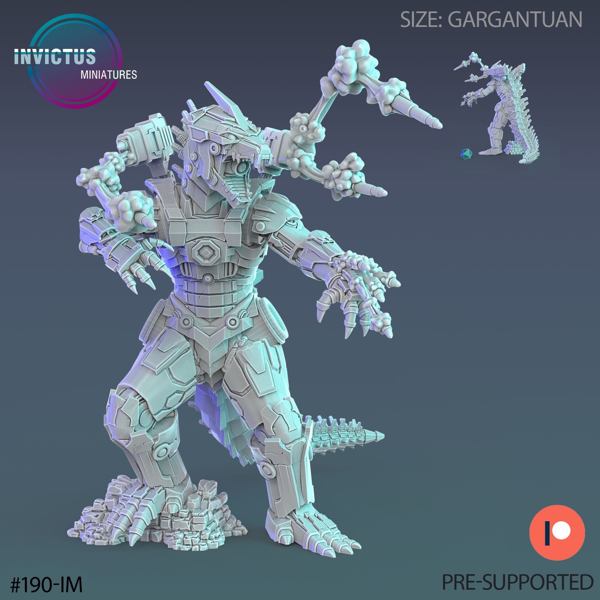 Mecha Atomic Kaiju - 3d Printed by Invictus Miniatures