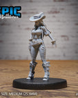 Female Gunslinger - 3d Printed Miniature