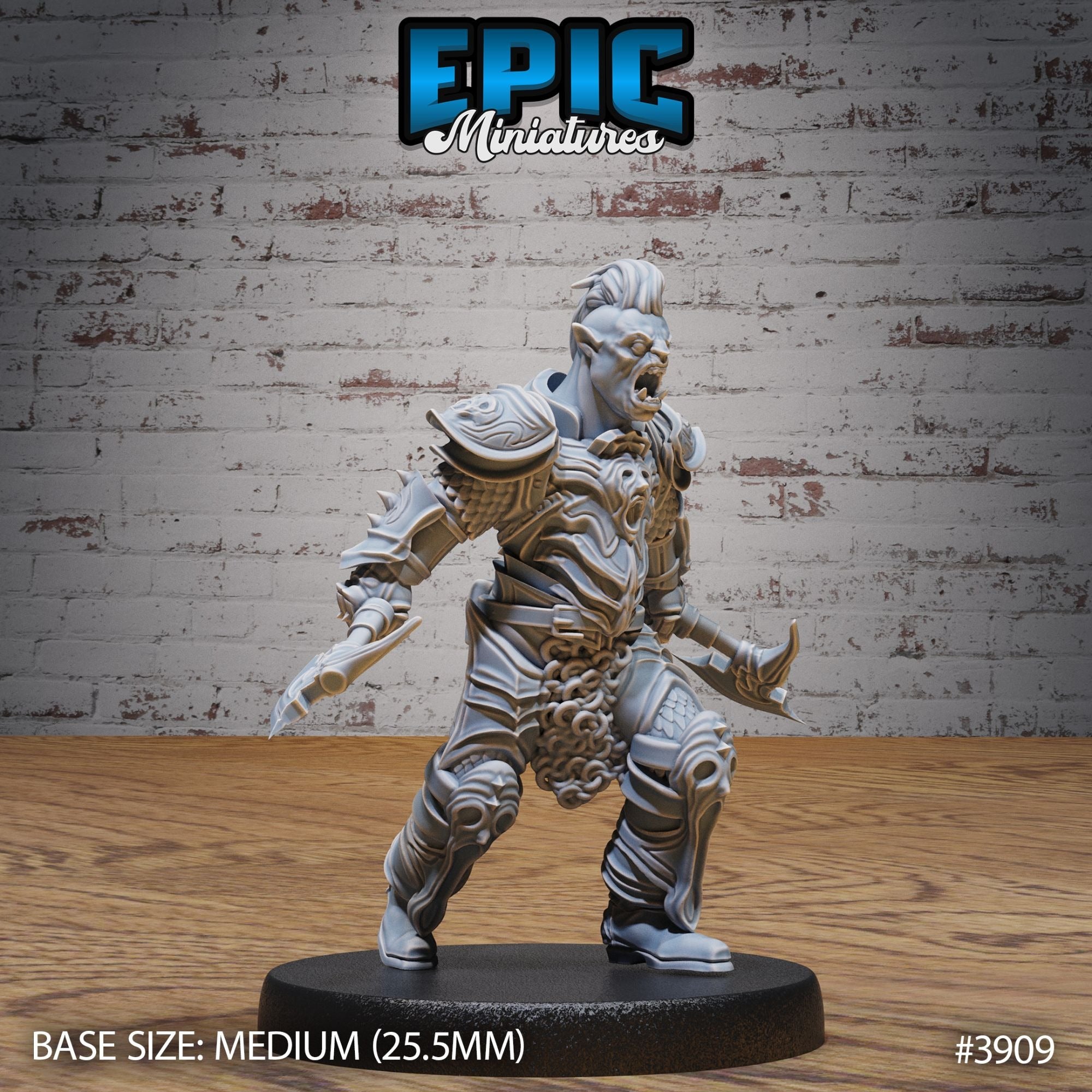 Black Guard Orc - 3d Printed by Epic Miniatures