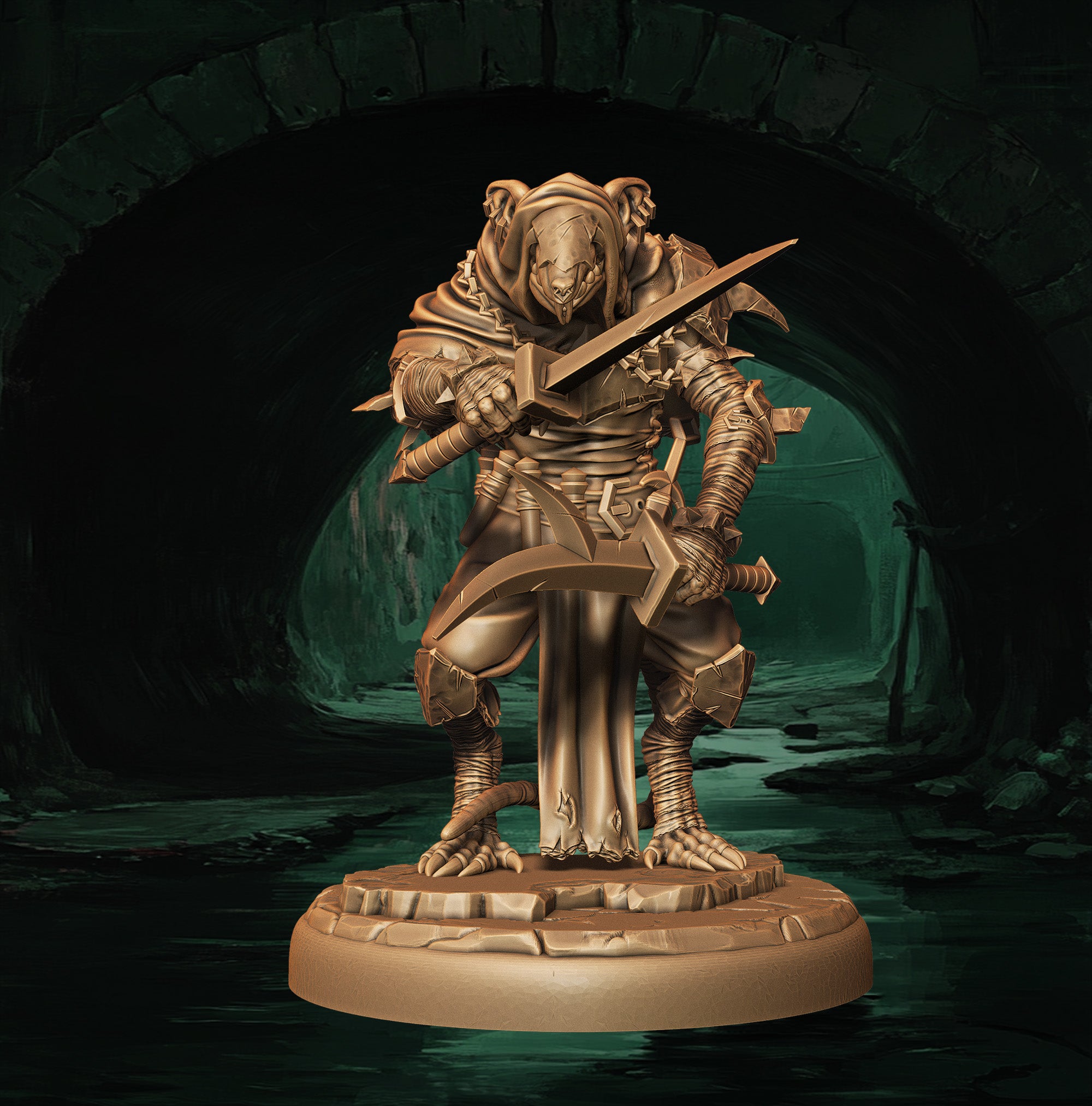 a statue of a knight holding a sword