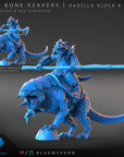 Radillo Riders - Bone Reavers - 3d Printed Miniature Sculpted by Blue Wyvern