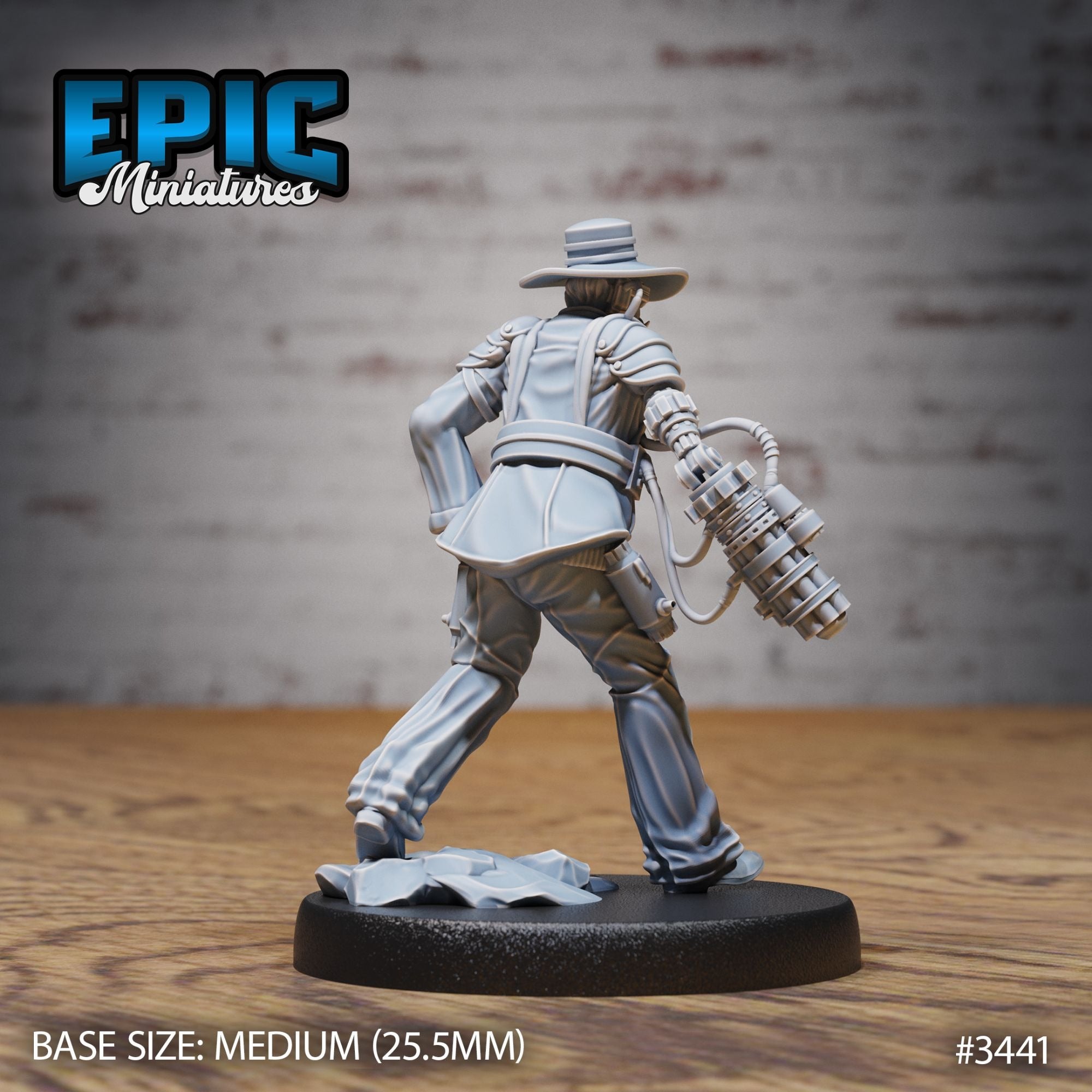 Gatling Artificer Sheriff - 3d Printed by Epic Miniatures