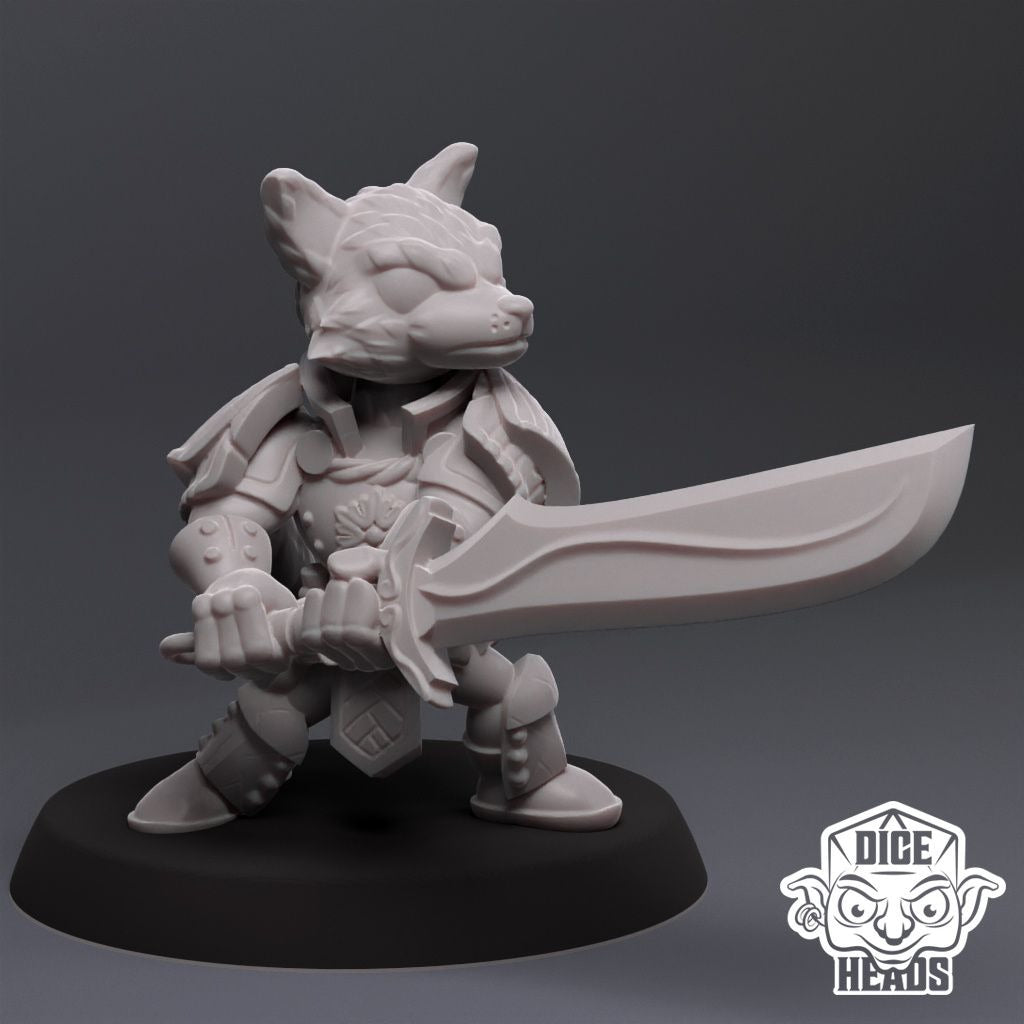 Fox Fighters - 3d Printed Miniature by DiceHeads