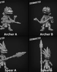 Gecko Warriors - 3d Printed Miniature by Goon Master Games