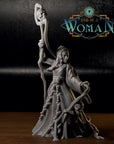 Half-Orc Necromancer Zunida - 3d Printed Miniature by DND Is A Woman