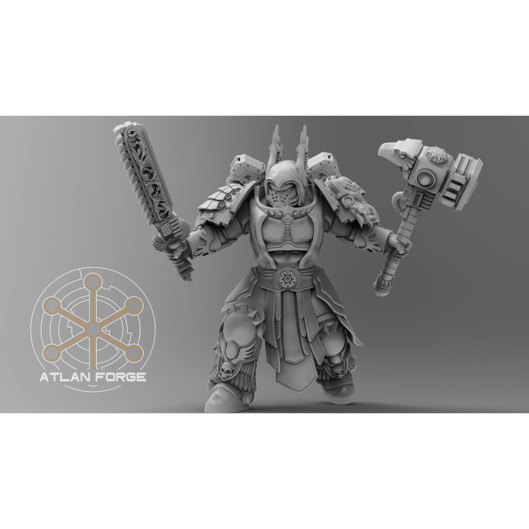 Angelic Knights Malakim - 5 Model Modular Unit 3d Printed Sculpted by Atlan Forge