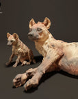 Spotted Hyenas - 3d Printed 1:24 Scale Miniature by Animal Den