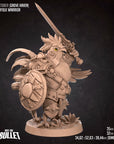 Roosterfolk Warrior - Grove Haven - 3d Printed Miniature sculpted by Bite the Bullet