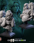 Sisters of the Shattered Cradle BUST - Through the Crooked Mirror - 3d Printed Miniature Sculpted by White Werewolf Tavern