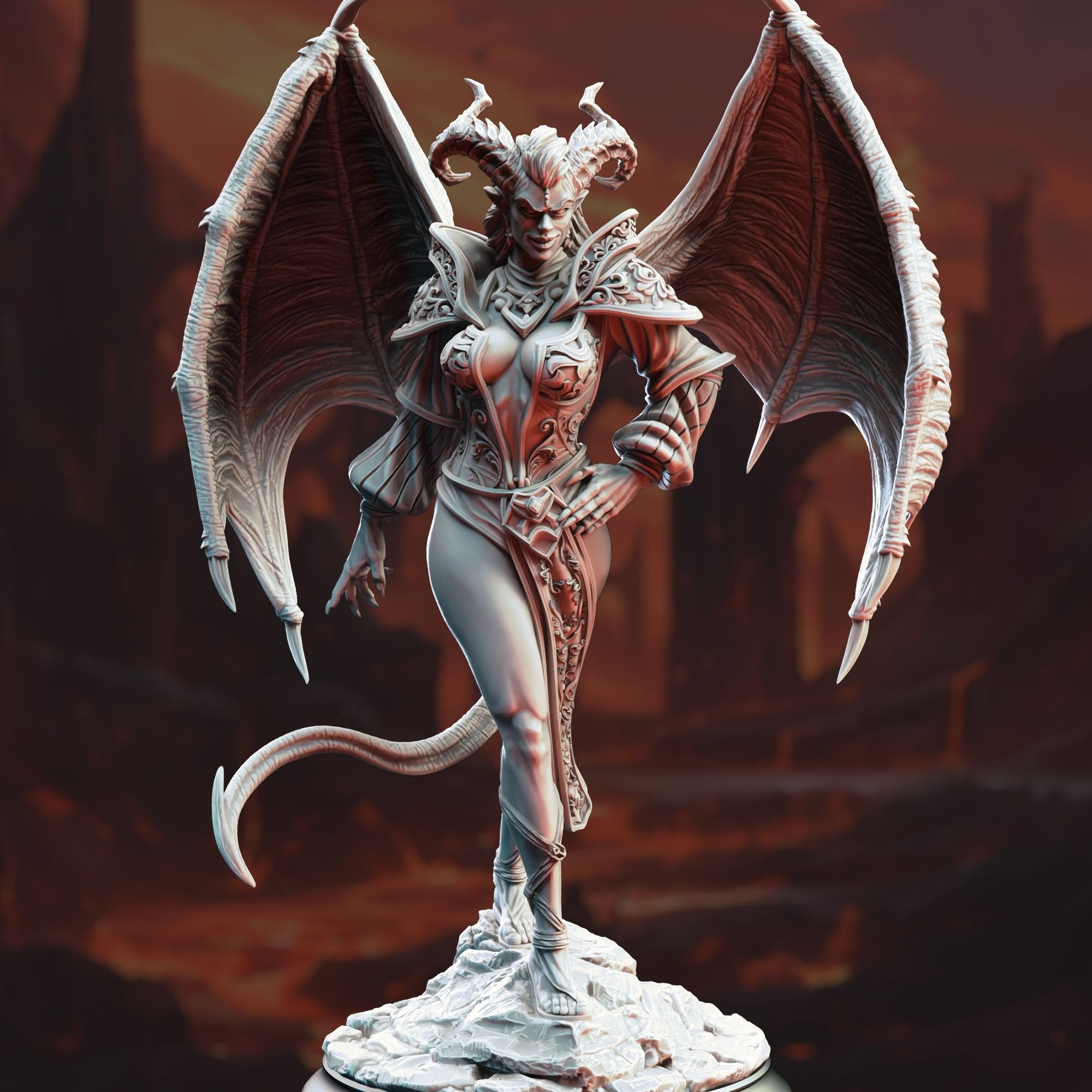 Succubus of Broken Oaths, Fortuna - 3d Printed Miniature Sculpted by DM Stash
