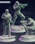 Cyberpunk Mercenary Squad - Kruger Security Forces - 3d Printed Miniature Sculpted by Cyberstash