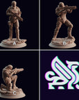 Cyberpunk Mercenary Squad - Kruger Security Forces - 3d Printed Miniature Sculpted by Cyberstash