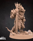 Kobold Paladin - Kobold DND - 3d Printed Miniature sculpted by Bite the Bullet